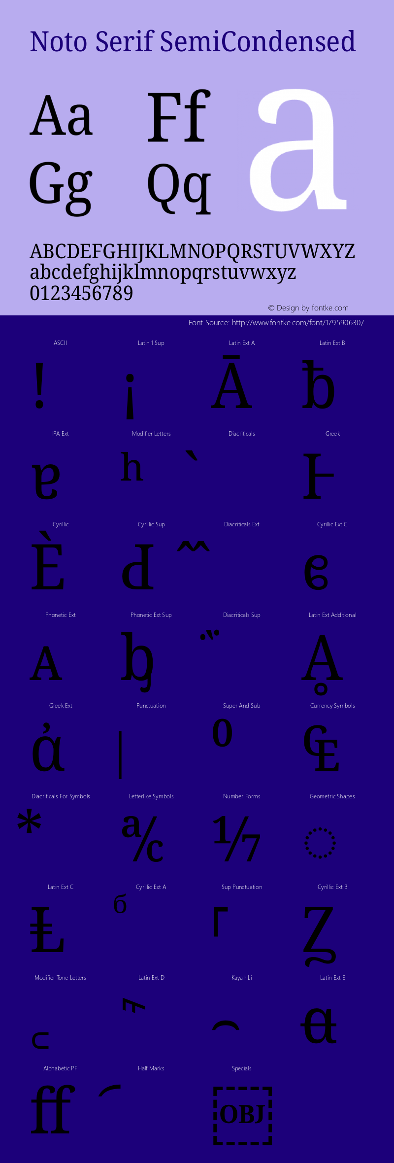 Noto Serif SemiCondensed Version 2.005图片样张