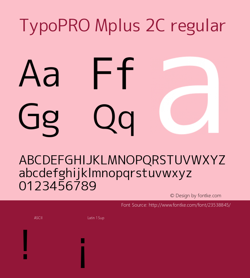 TypoPRO Mplus 2C regular 图片样张