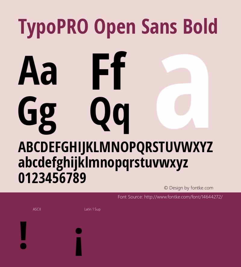 TypoPRO Open Sans Bold Version 1.11图片样张