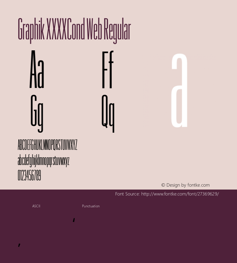 Graphik XXXXCond Web Reg Regular Version 1.1 2017图片样张