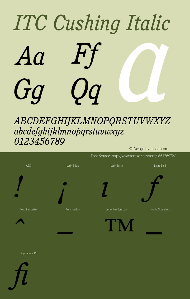 Cushing-BookItalic 001.000图片样张