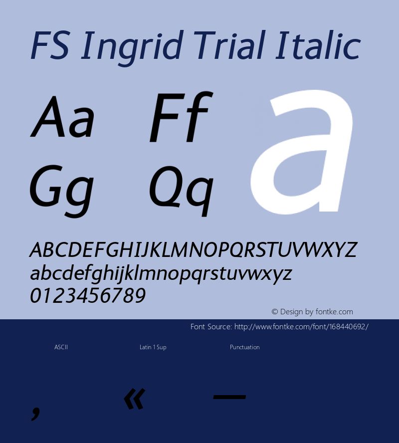 FSIngrid-Italic Trial Version 4.000图片样张