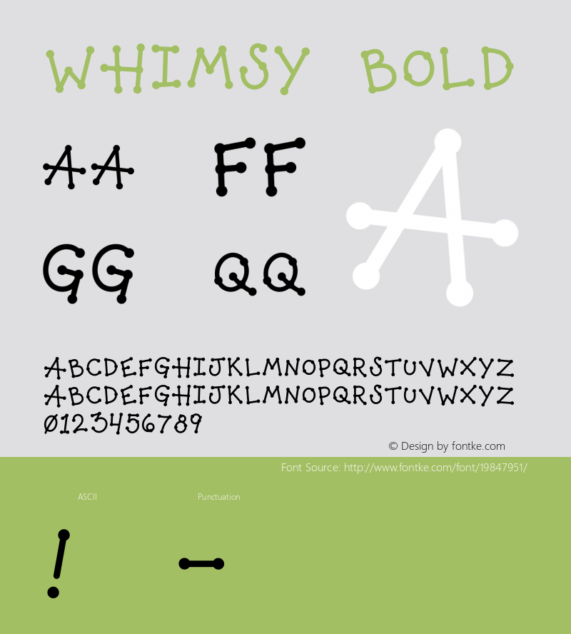 Whimsy Bold Version 1.000图片样张