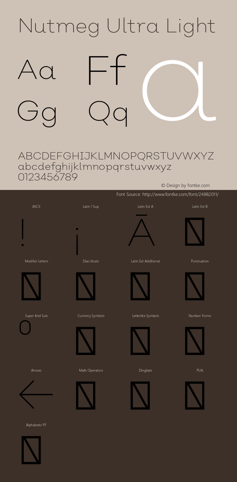 Nutmeg Ultra Light Version 1.000;PS 001.000;hotconv 1.0.88;makeotf.lib2.5.64775图片样张