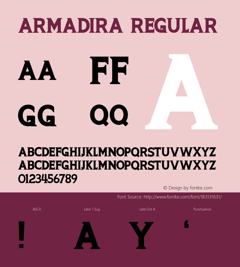 ARMADIRA Version 1.004;Fontself Maker 3.5.1图片样张
