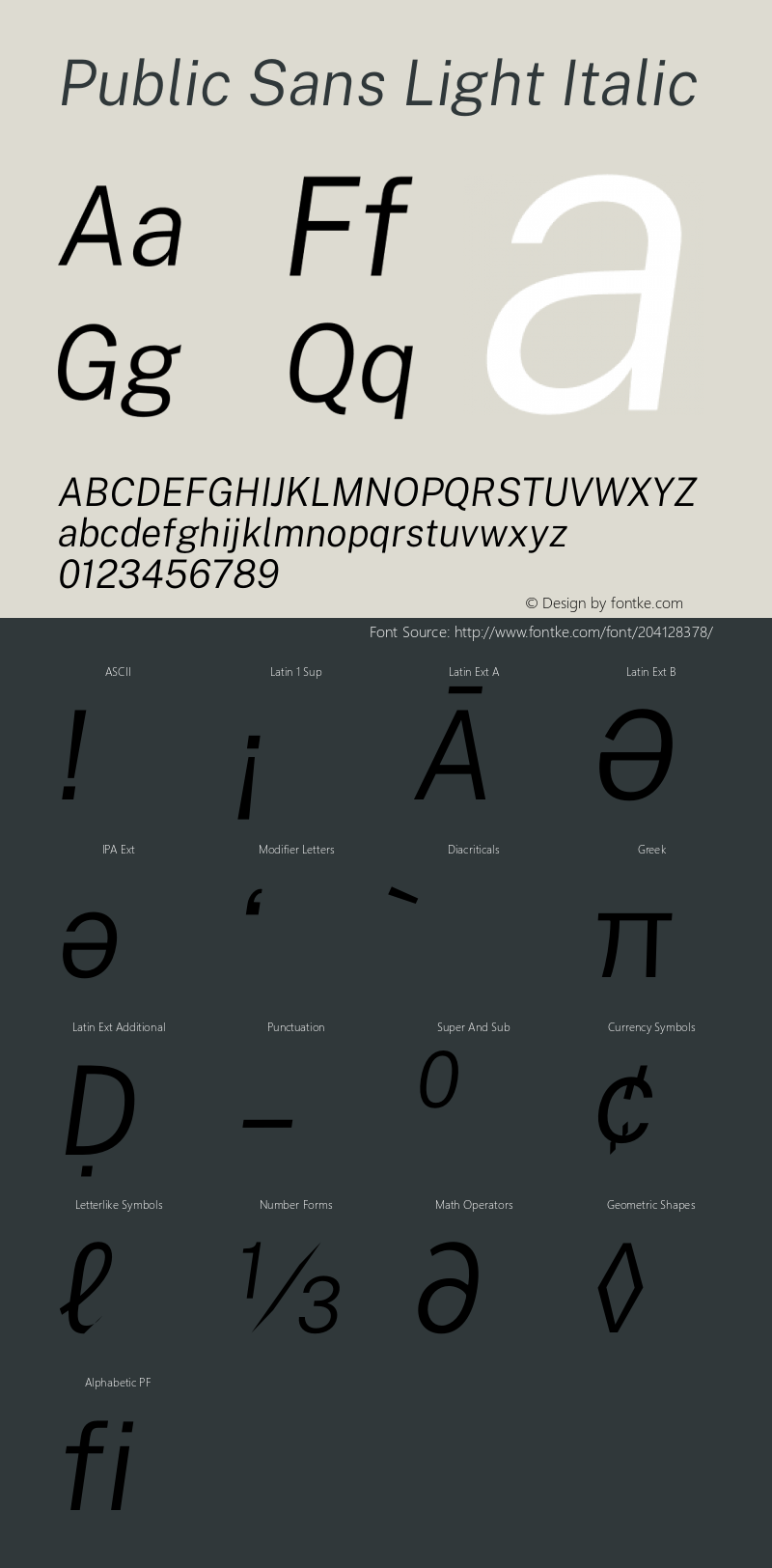 Public Sans Light Italic Version 1.000;hotconv 1.0.109;makeotfexe 2.5.65596图片样张