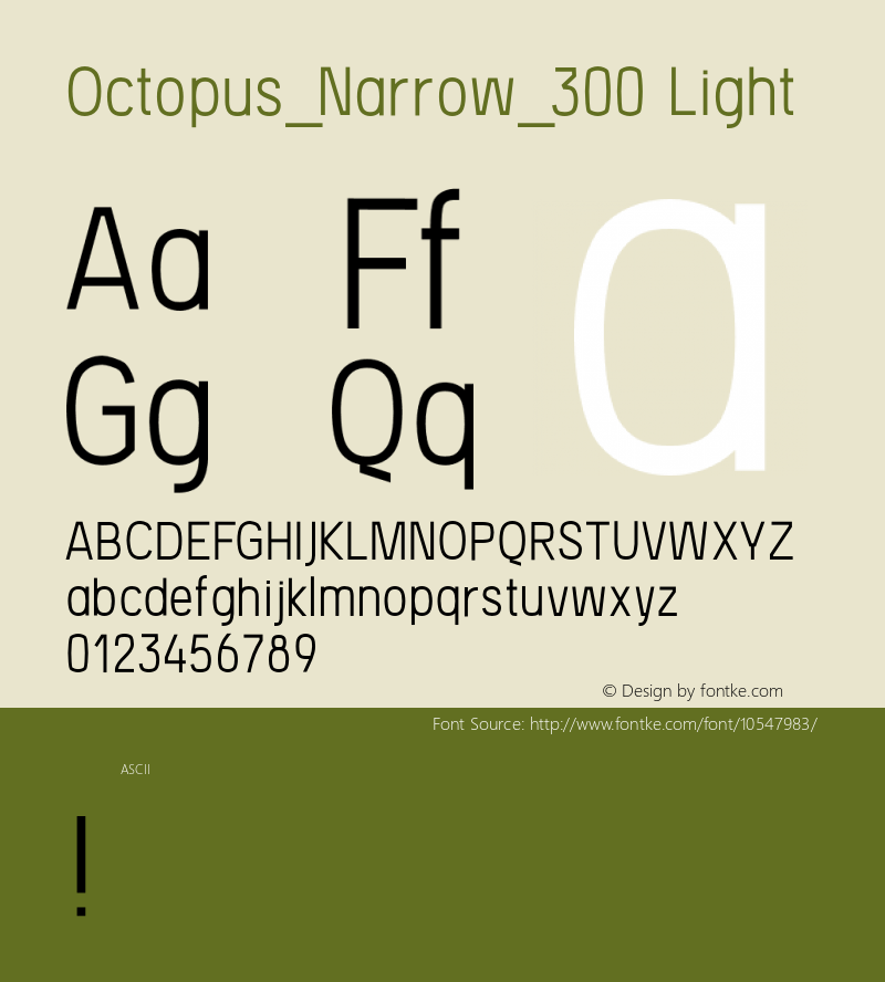 Octopus_Narrow_300 Light Version 1.0图片样张