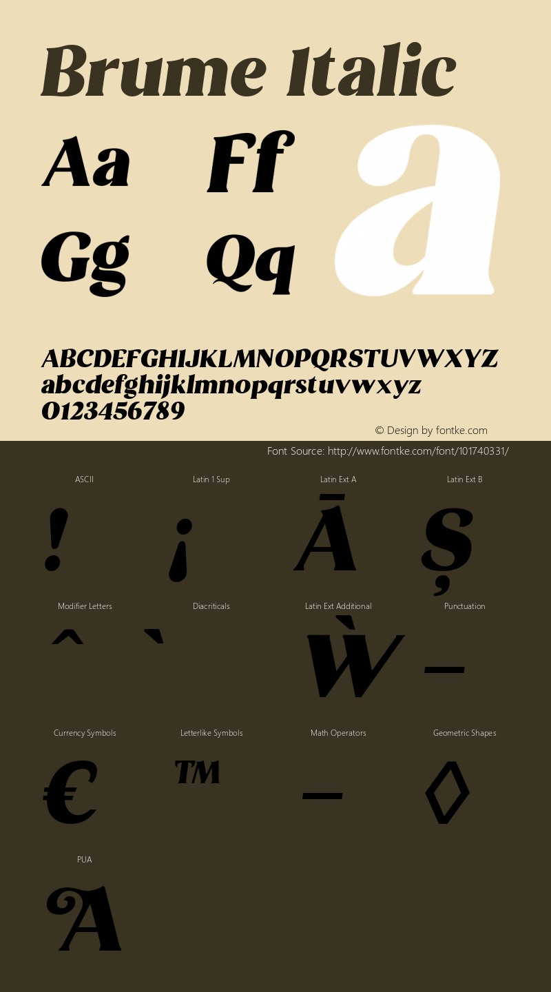 Brume Italic 2.000图片样张