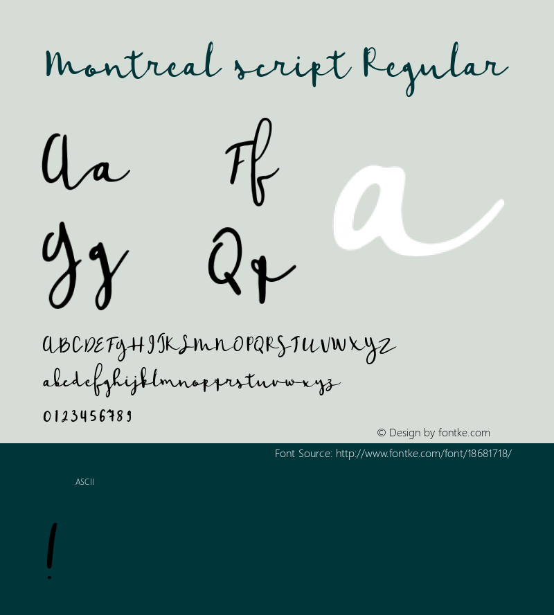 Montreal script Regular Version 1.000图片样张