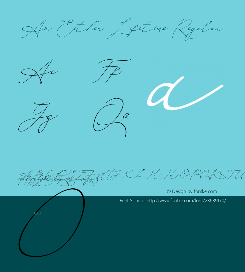 An Either Lifetime Version 1.00;February 24, 2019;FontCreator 11.5.0.2427 64-bit图片样张