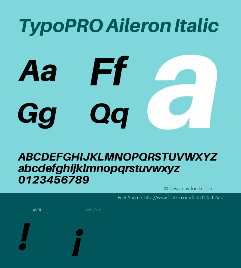 TypoPRO Aileron Italic Version 1.000;PS 001.000;hotconv 1.0.70;makeotf.lib2.5.58329图片样张