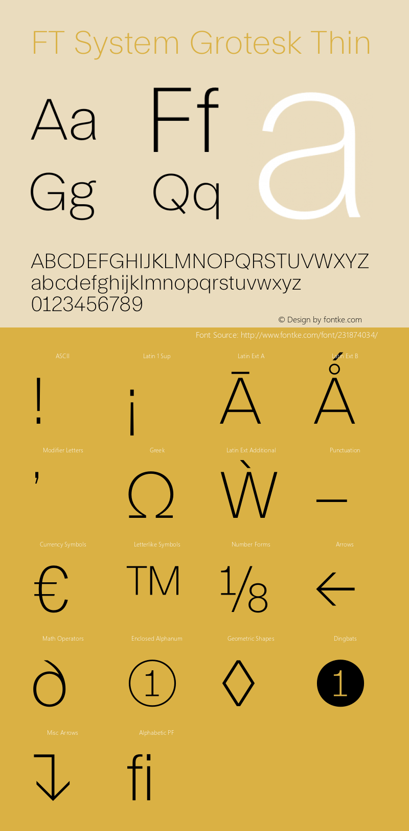 FT System Grotesk Thin Version 1.000;FEAKit 1.0图片样张