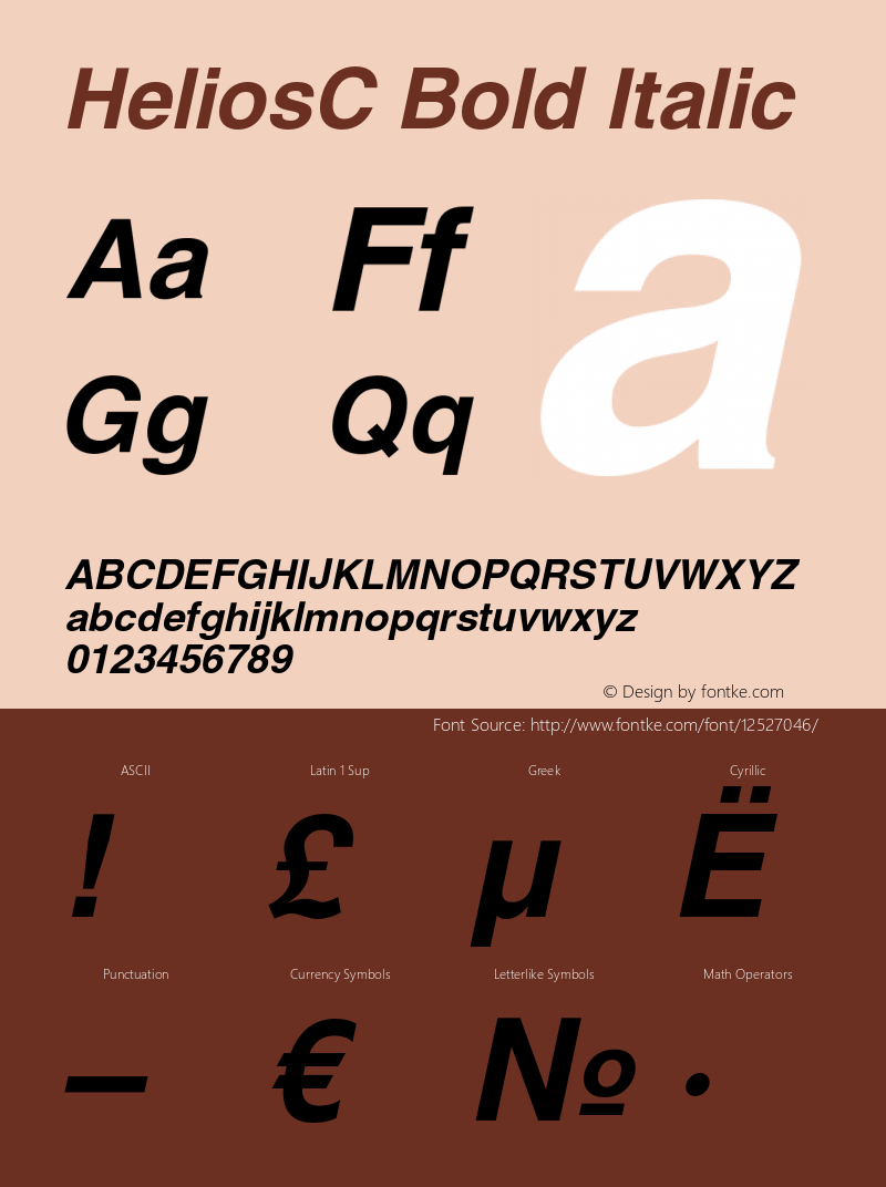 HeliosC Bold Italic OTF 1.0;PS 004.001;Core 116;AOCW 1.0 161图片样张