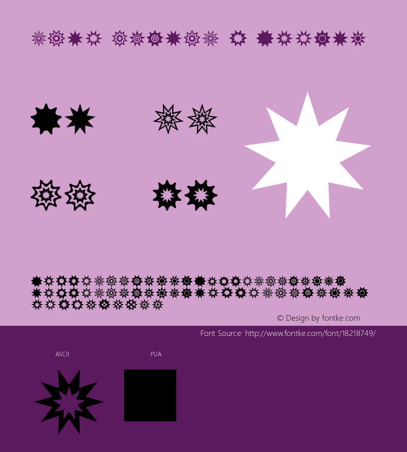 Star Things 3 Normal 1.0 - November 2005 - freeware font图片样张