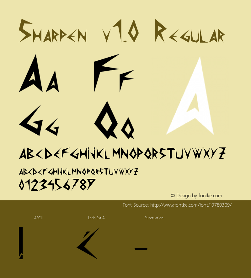 Sharpen v1.0 Regular Macromedia Fontographer 4.1 27.1.2005图片样张