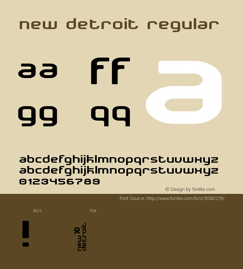 New Detroit Regular 1999; 1.1图片样张