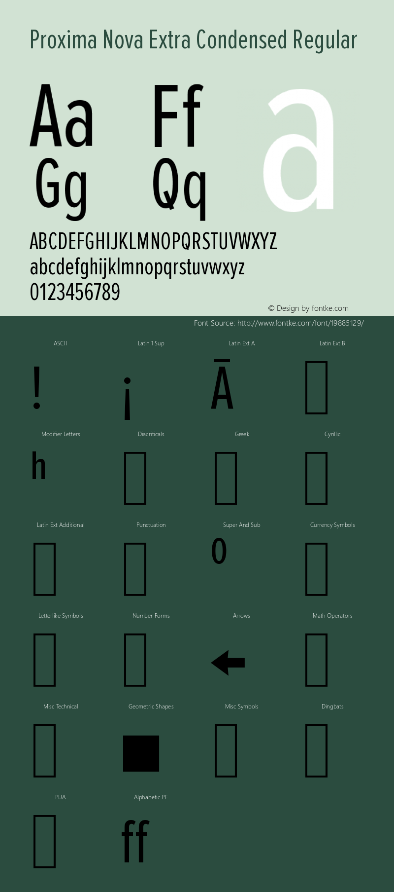 Proxima Nova Extra Condensed Regular Version 2.003图片样张