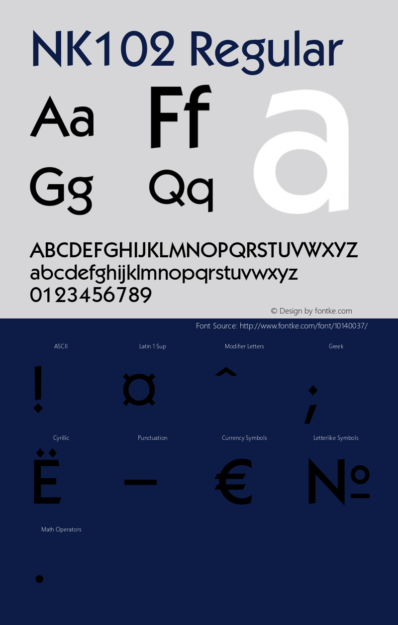 NK102 Regular OTF 1.000;PS 001.000;Core 1.0.29图片样张