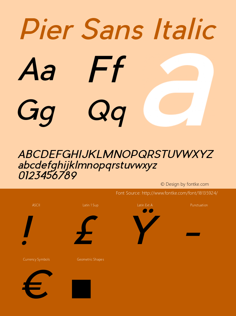 Pier Sans Italic Version 0.000;PS 0.0;hotconv 1.0.72;makeotf.lib2.5.5900图片样张