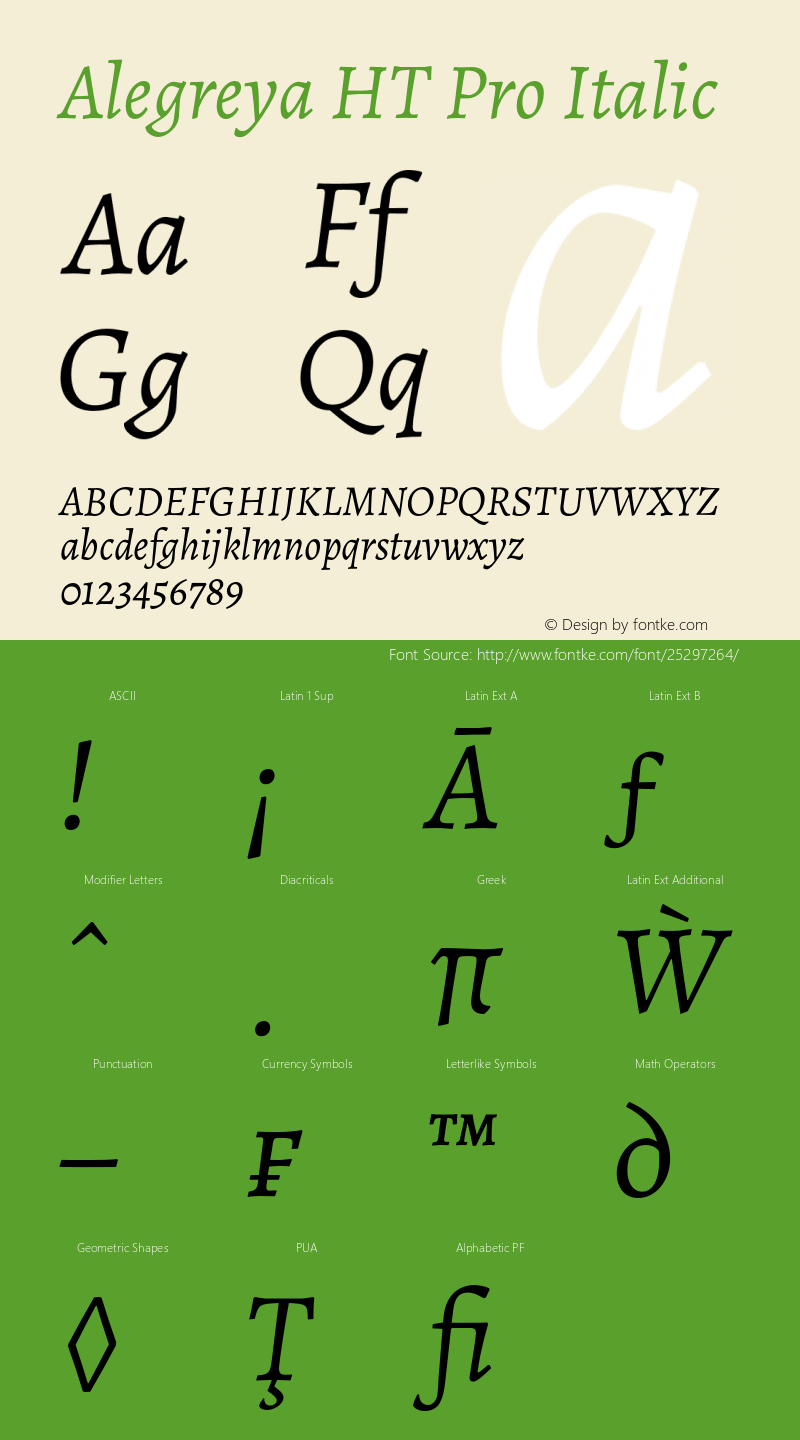 AlegreyaHTPro-Italic Version 1.003图片样张