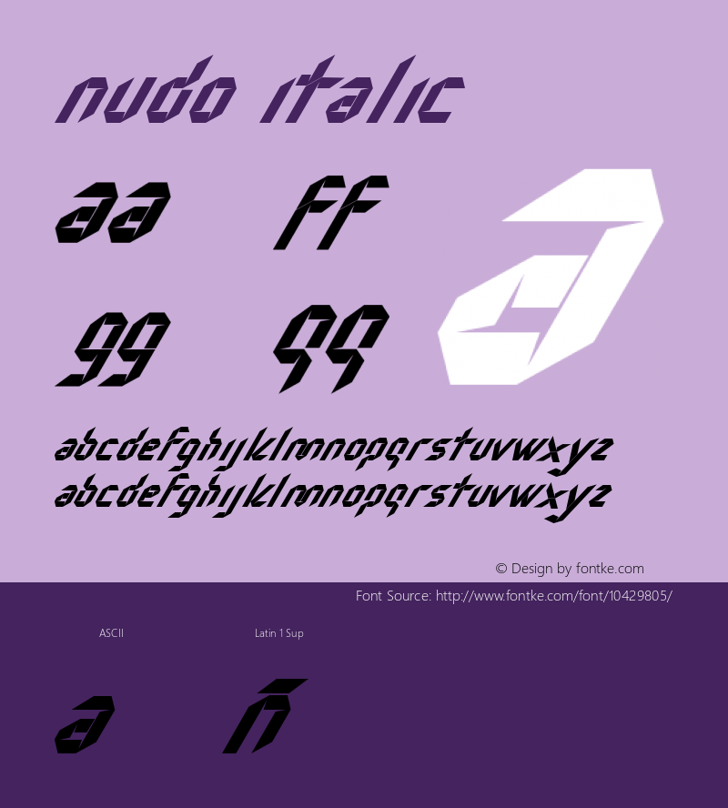 Nudo Italic Unknown图片样张