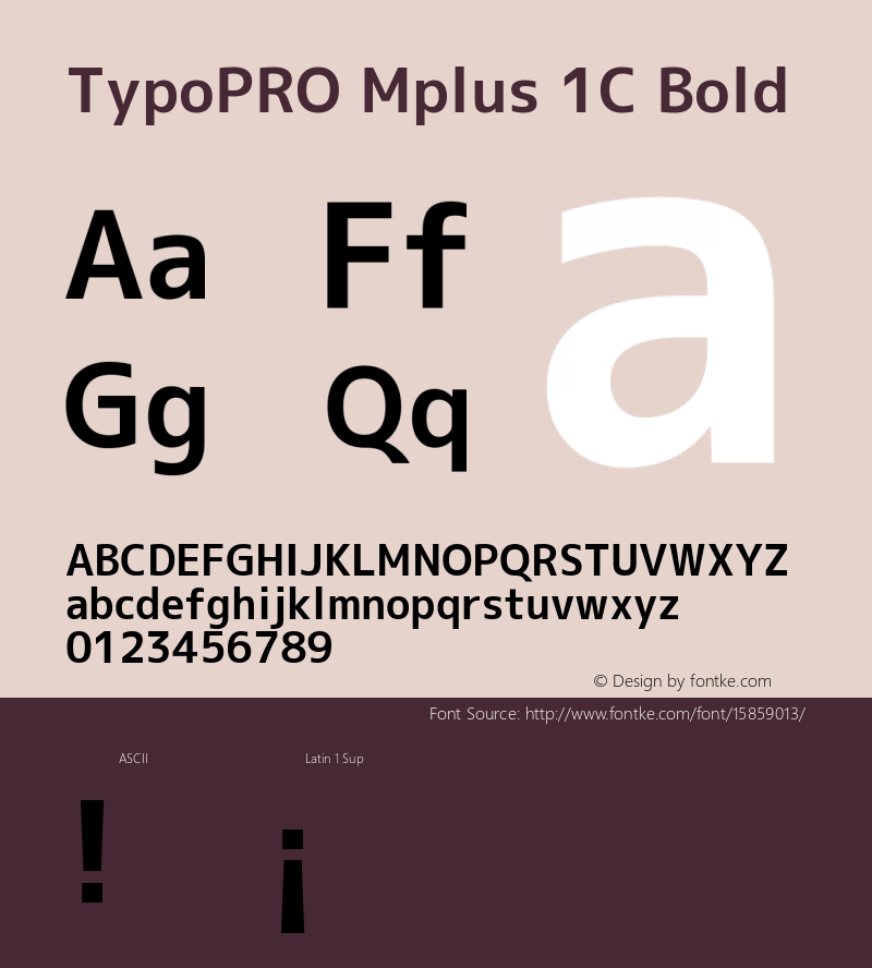 TypoPRO Mplus 1C Bold Version 1.059图片样张