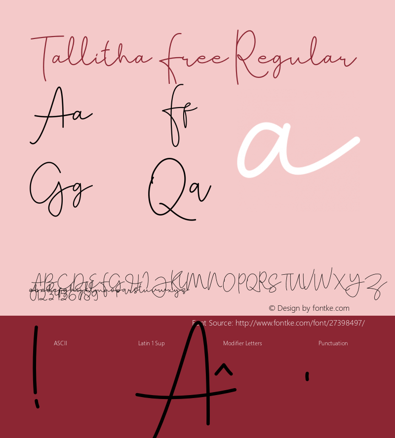 Tallitha Free Version 1.002;Fontself Maker 3.0.1图片样张
