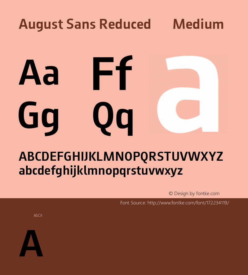 August Sans Reduced 65 Medium Version 2.003图片样张