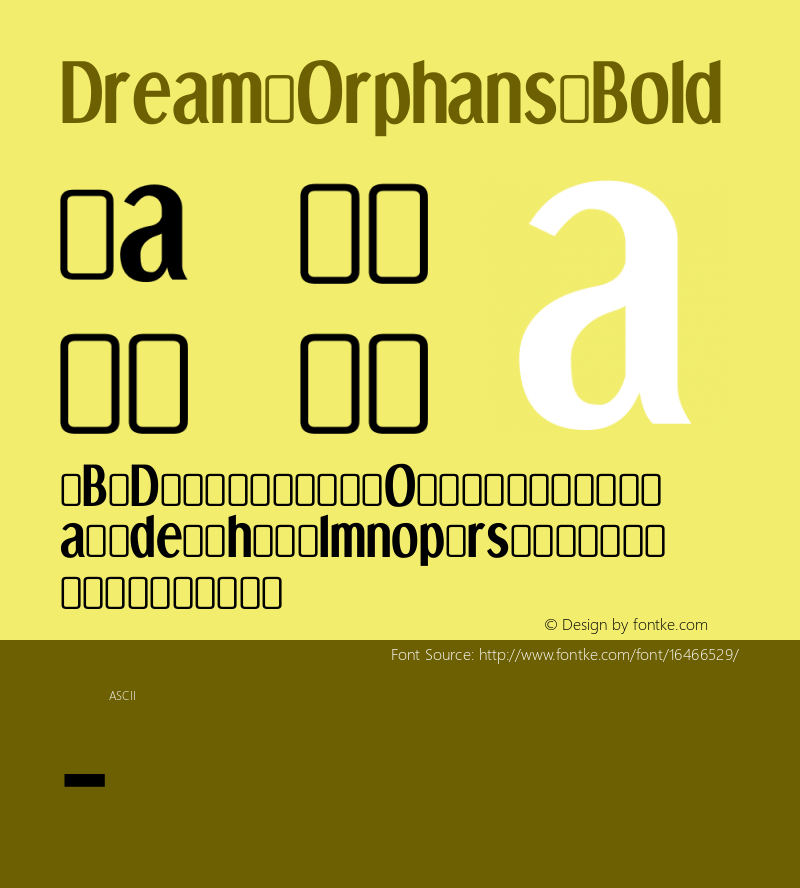Dream Orphans Bold Version 4.001图片样张