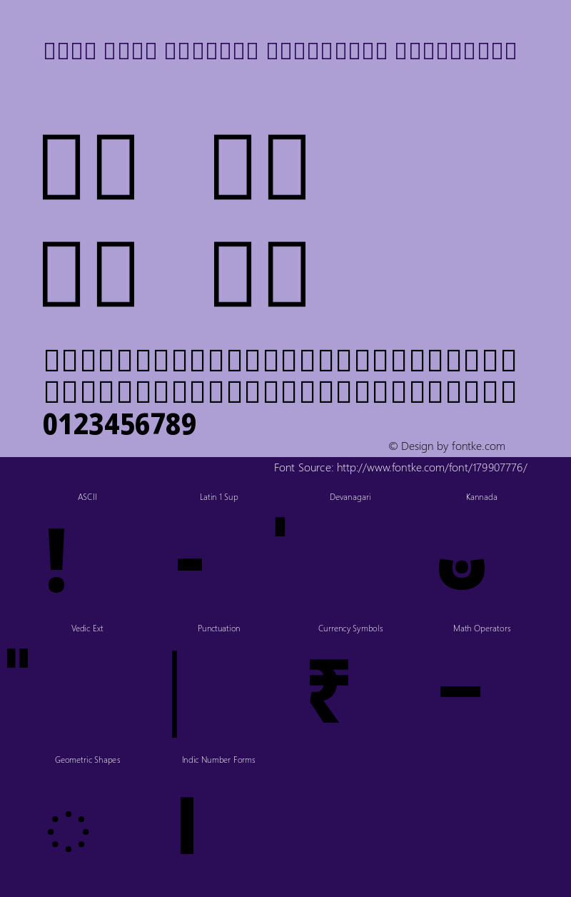 Noto Sans Kannada Condensed ExtraBold Version 2.000图片样张