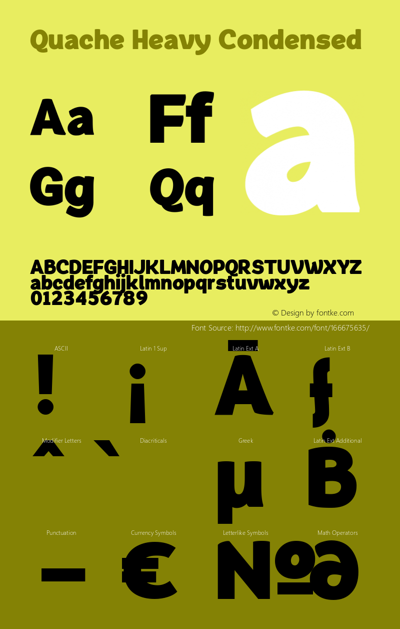 Quache Heavy Condensed 1.001图片样张