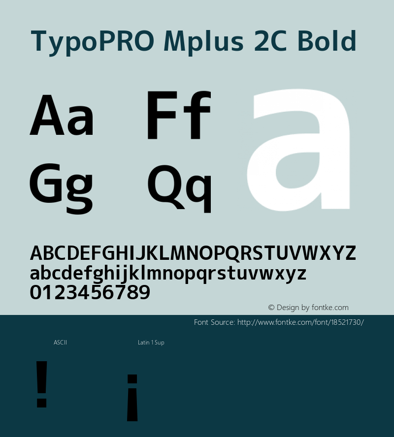 TypoPRO Mplus 2C Bold Version 1.062图片样张