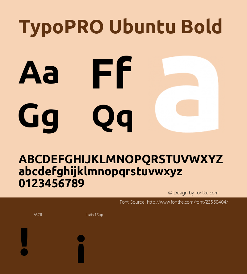 TypoPRO Ubuntu Bold 0.83图片样张