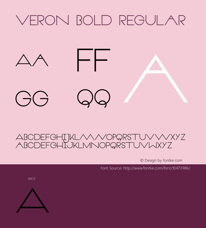 Veron Bold Regular OTF 1.002;PS 001.001;Core 1.0.38图片样张