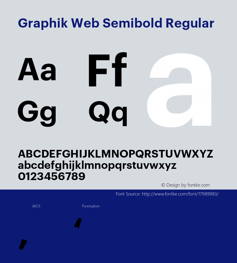 Graphik Web Semibold Regular Version 001.000 2009图片样张