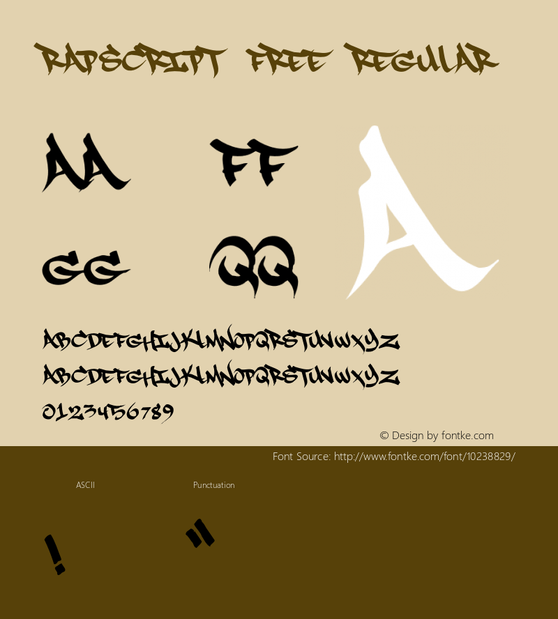 RapScript_Free Regular Version 1.000;PS 001.000;hotconv 1.0.38图片样张