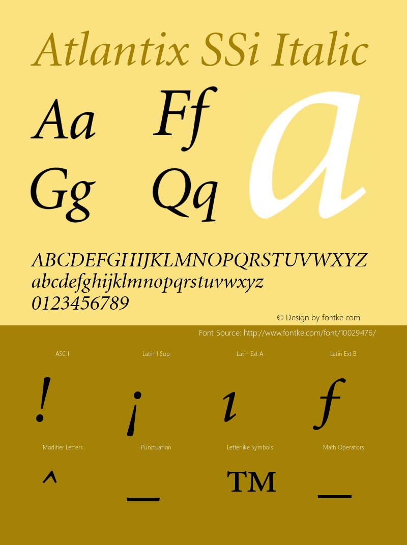 Atlantix SSi Italic 001.000图片样张