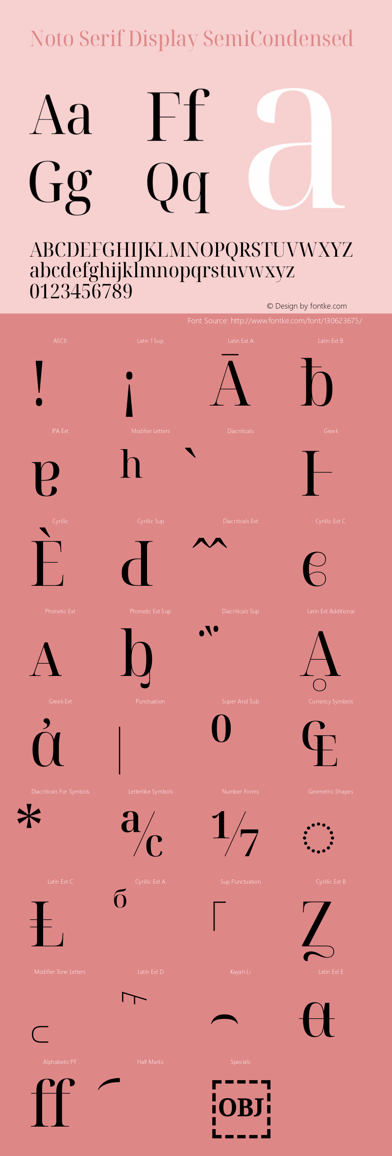 Noto Serif Display SemiCondensed Version 2.003图片样张