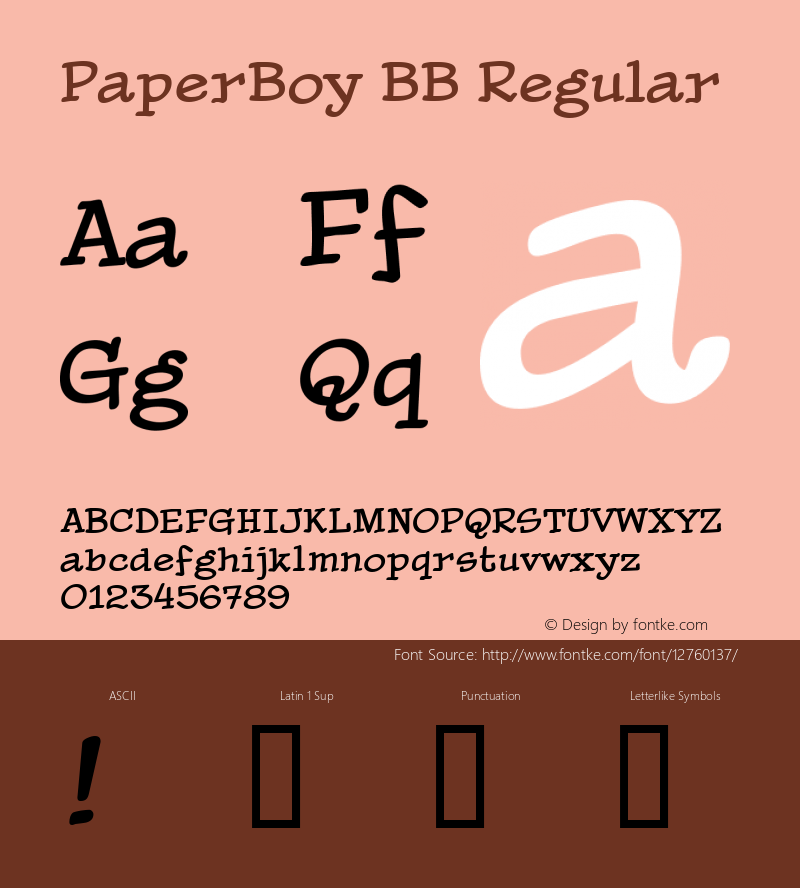 PaperBoy BB Regular Version 001.001图片样张