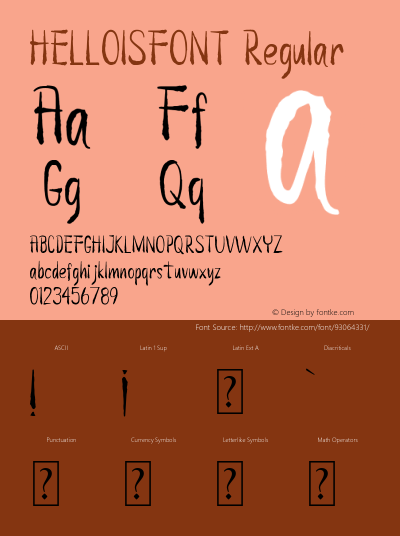 HELLOISFONT Version 1.00;December 31, 2020;FontCreator 12.0.0.2525 64-bit图片样张