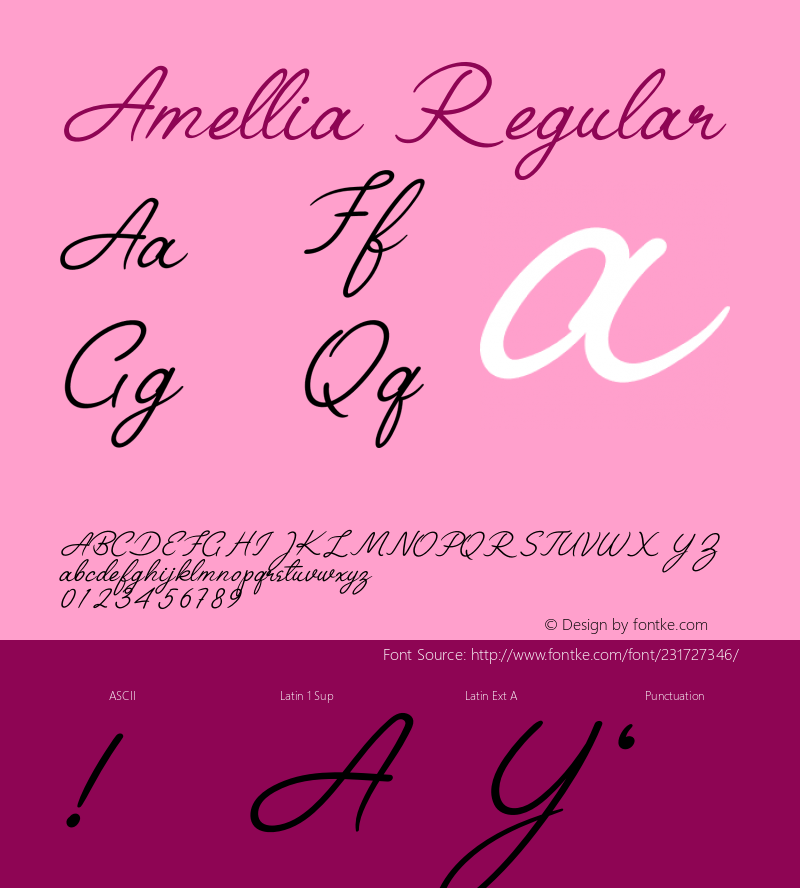 Amellia Version 1.001;Fontself Maker 3.5.1图片样张