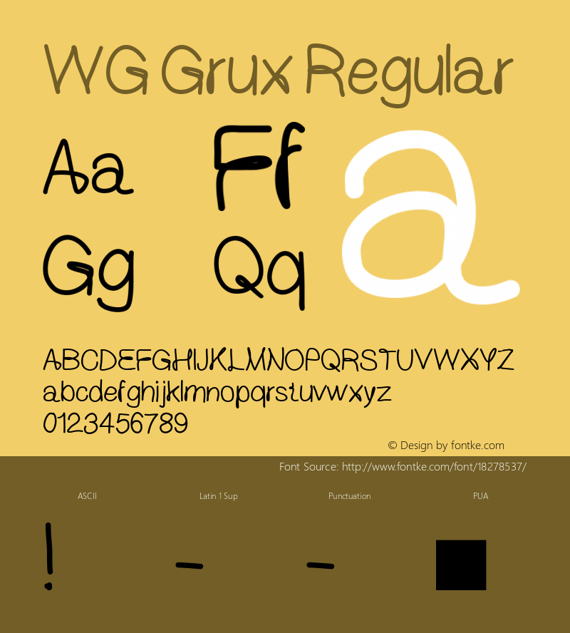 WG Grux Regular Version 001.000图片样张