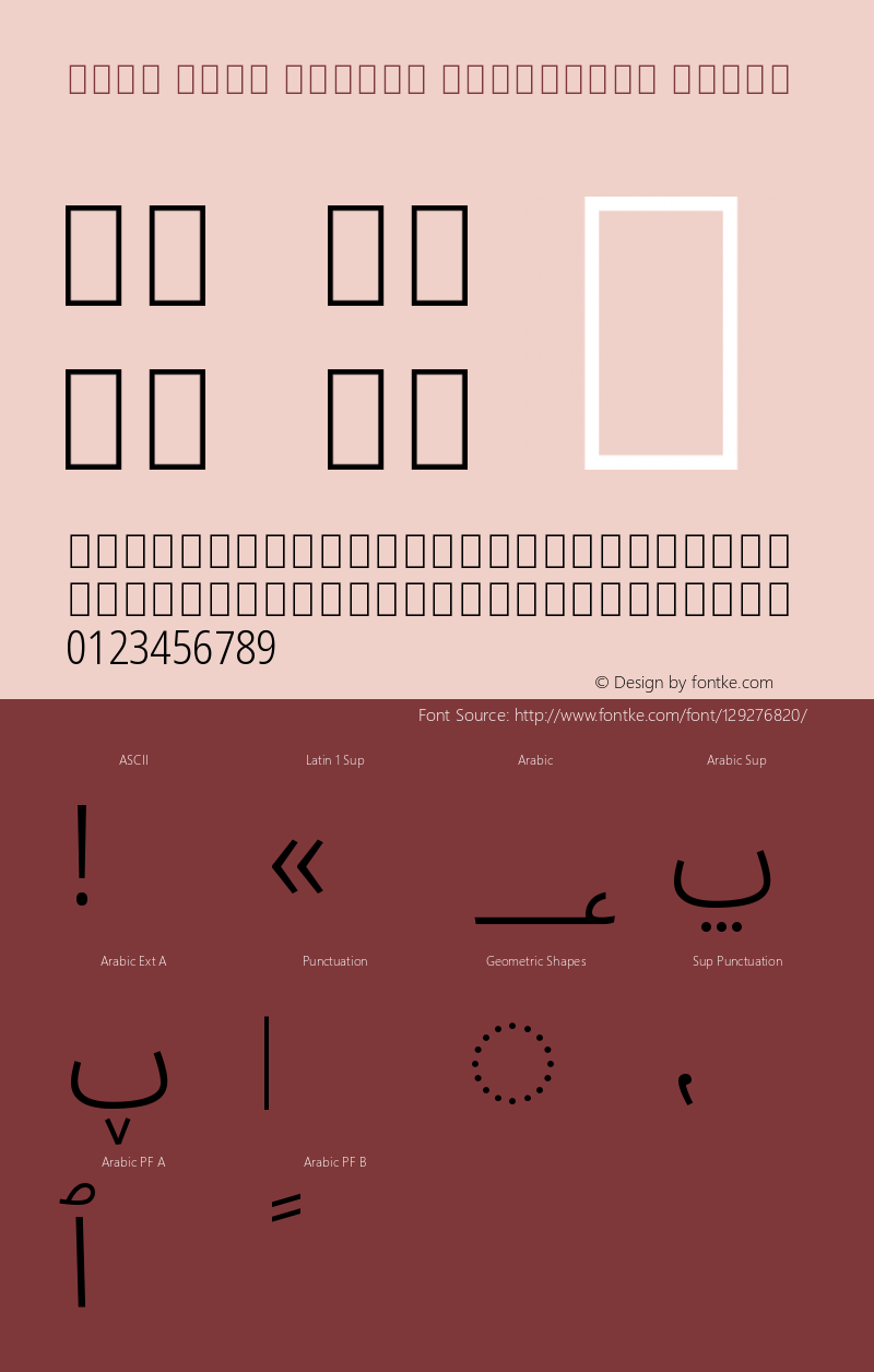 Noto Sans Arabic Condensed Light Version 2.008图片样张