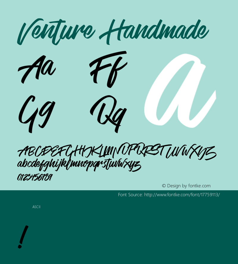 Venture Handmade Version 1.004;Fontself Maker 1.0.7图片样张