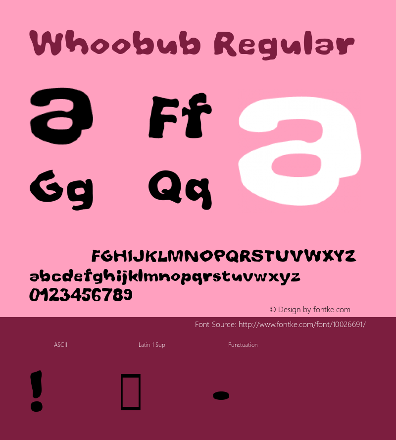 Whoobub Regular The Cotton Wool Remix图片样张