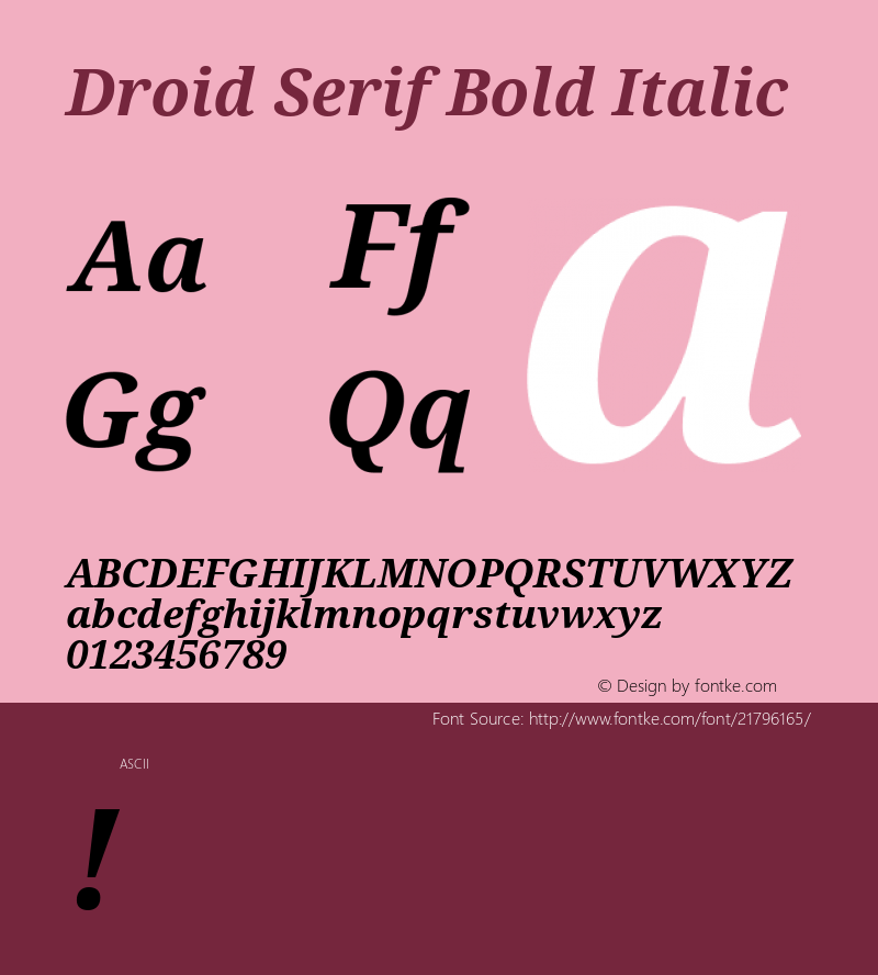 DroidSerif Version 1.0图片样张