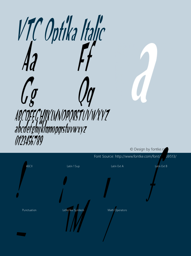 VTC Optika Italic 1999; 1.0, initial release图片样张