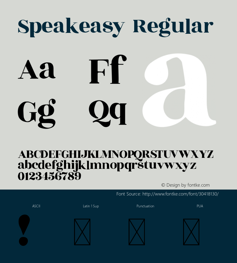 Speakeasy Version 1.005;Fontself Maker 3.1.1图片样张