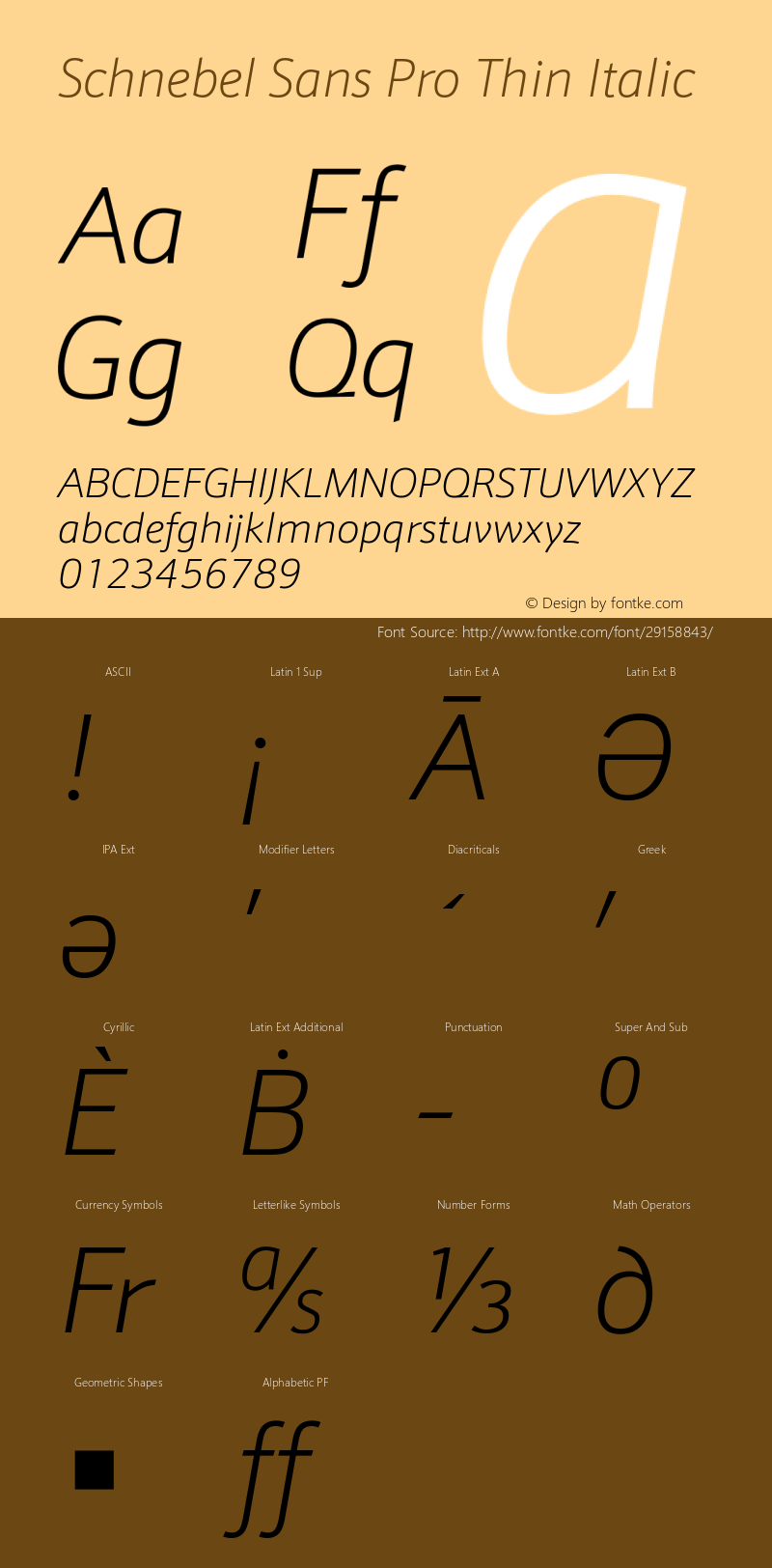 Schnebel Sans Pro Thin Italic Version 1.00图片样张