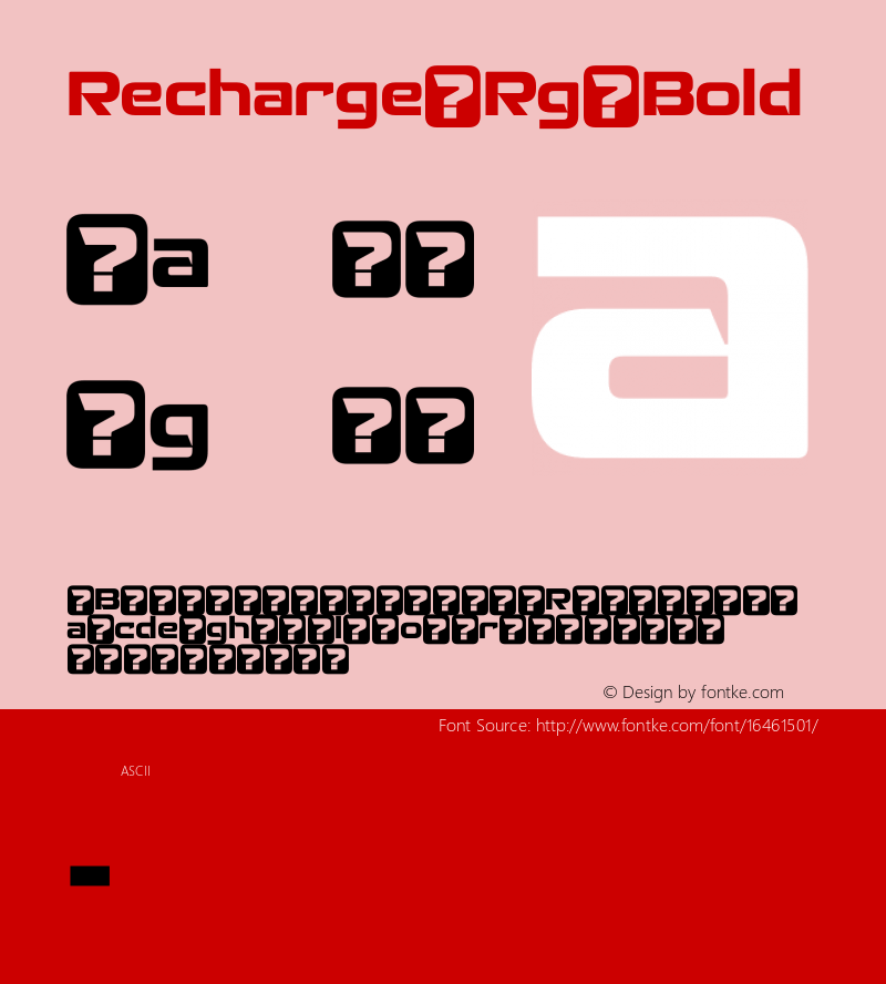 Recharge Rg Bold Version 1.000图片样张